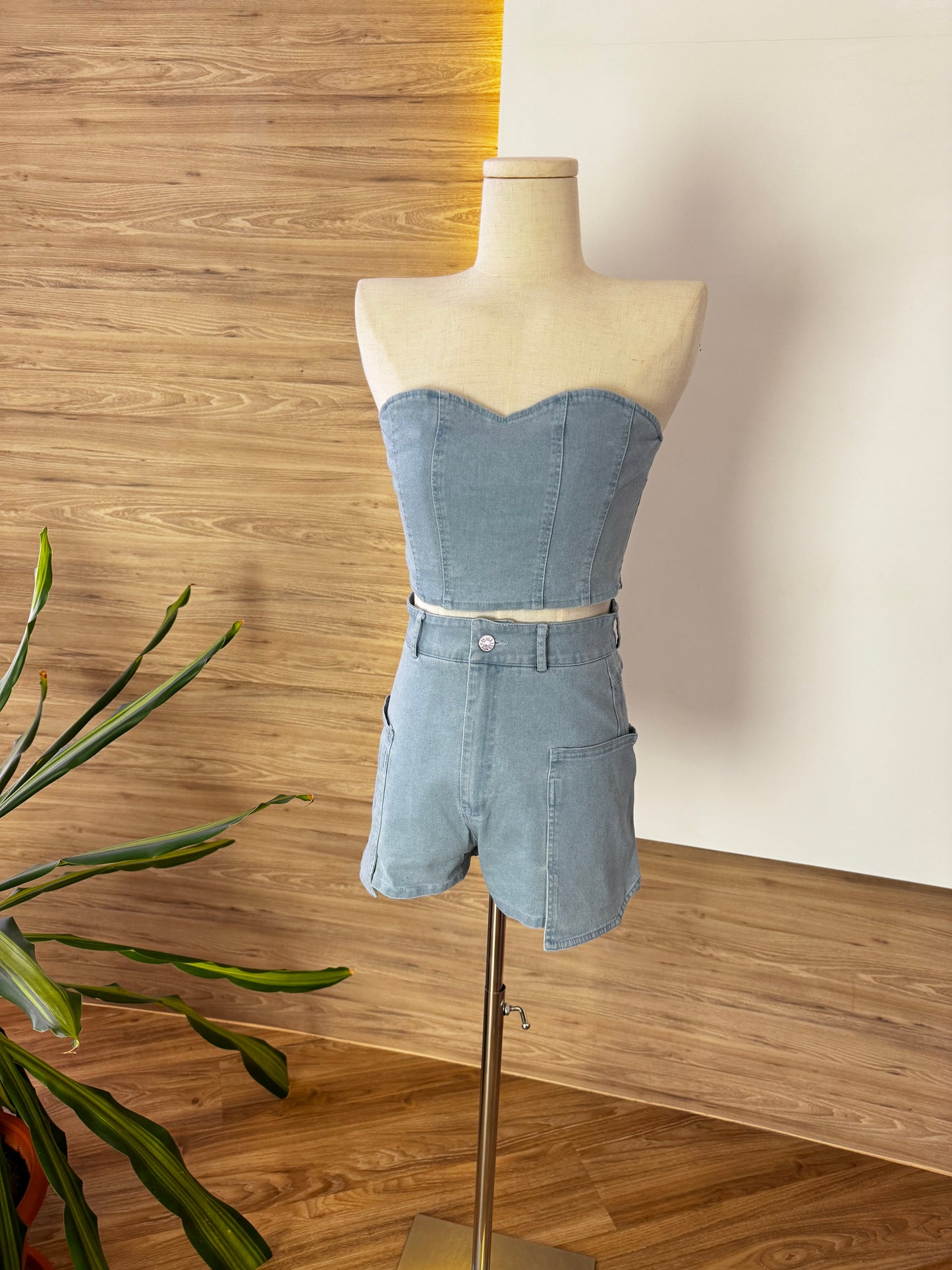 Adna Denim Tube Top