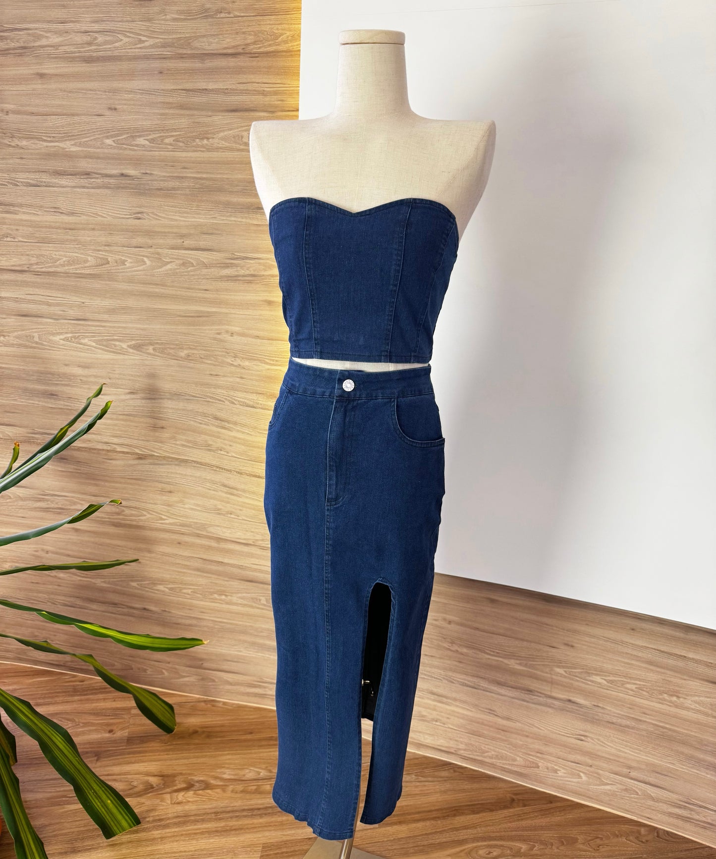 Adna Denim Tube Top