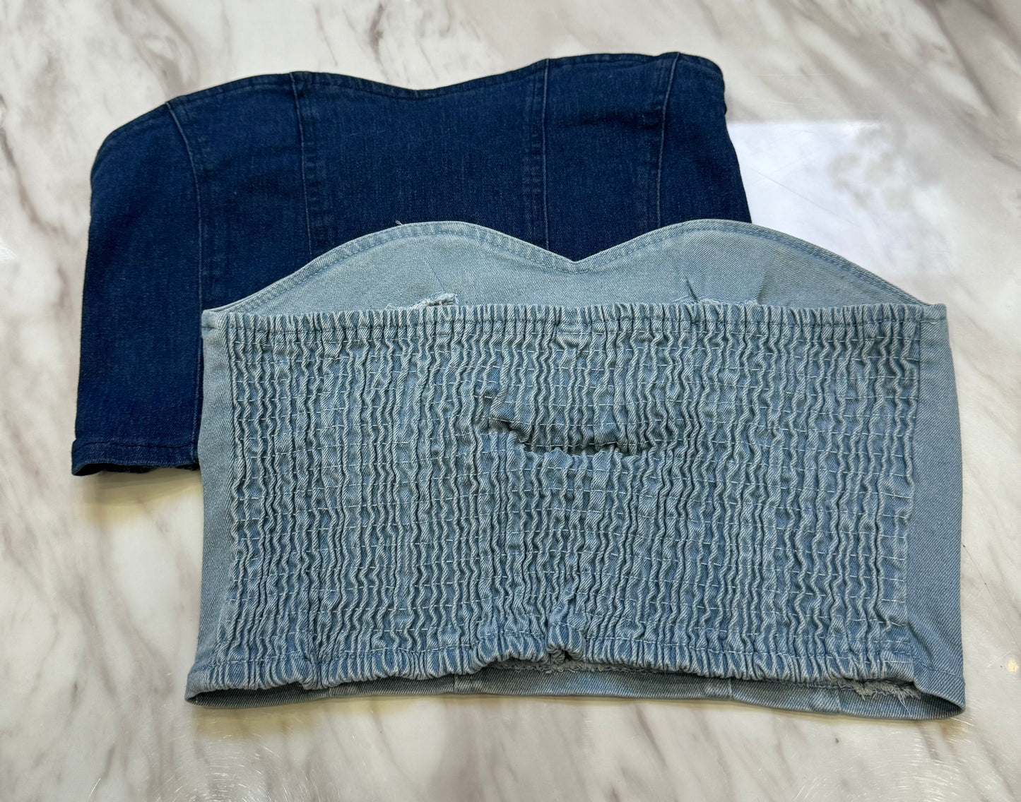 Adna Denim Tube Top