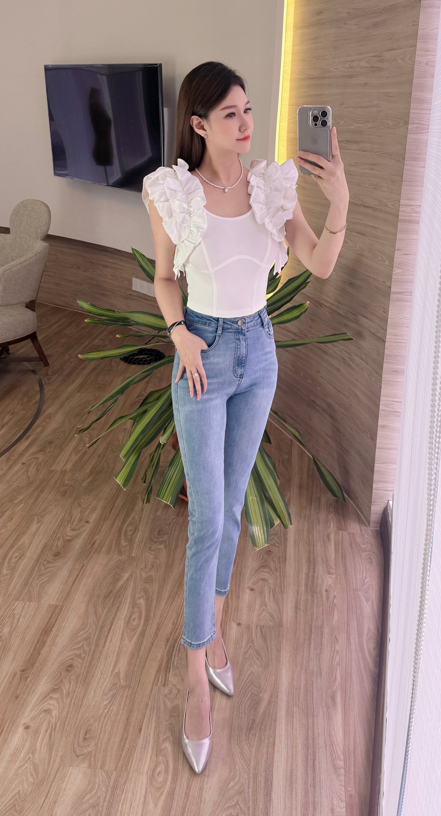 Josephine Ruffle Top