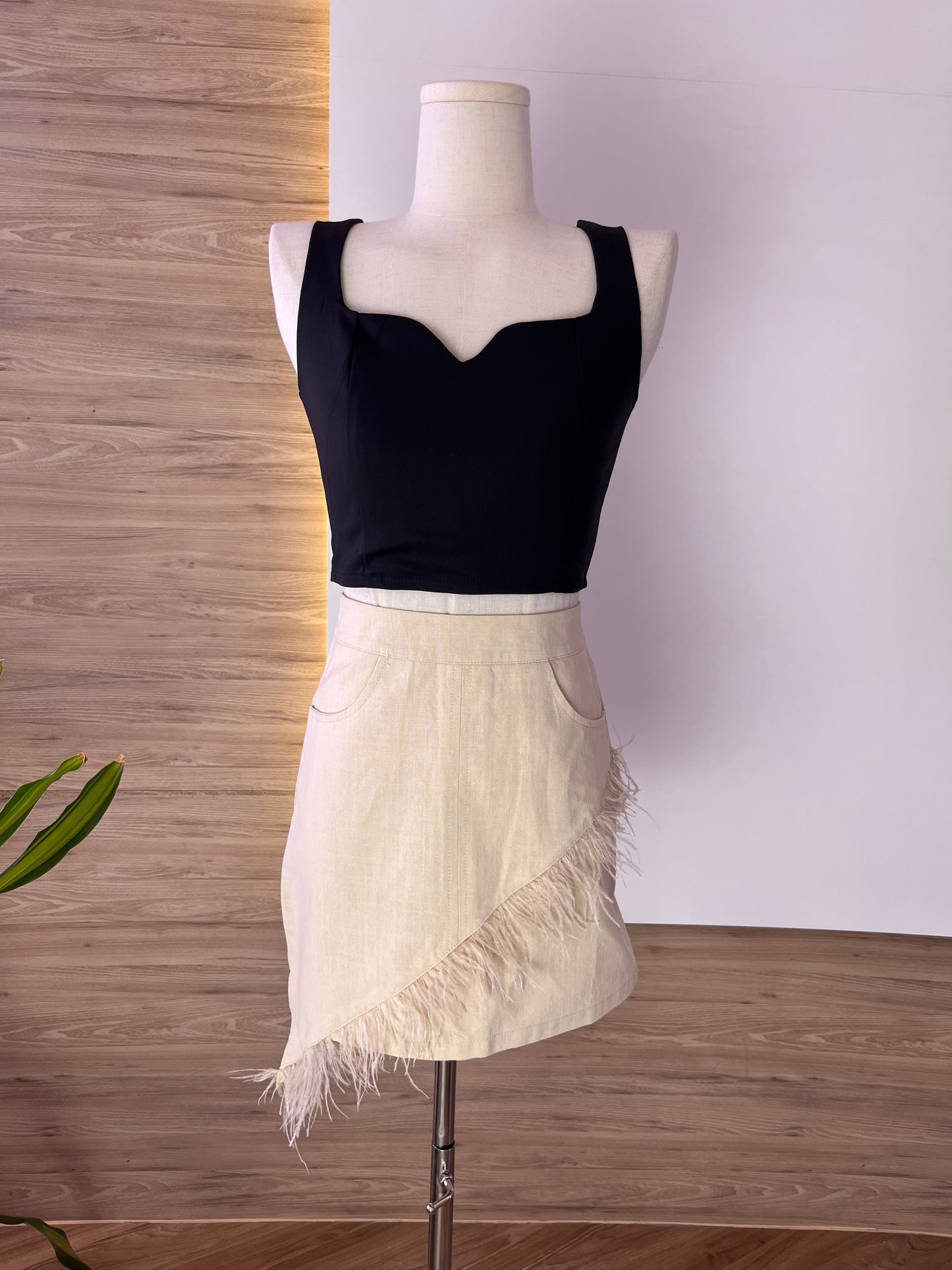 SALES-Aubree Feather Skort