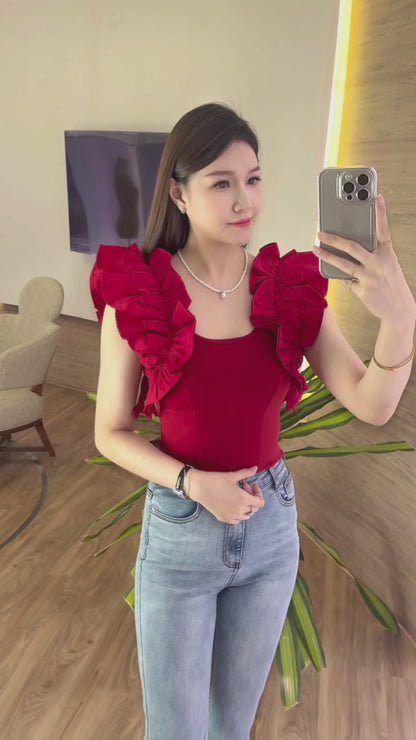 Josephine Ruffle Top